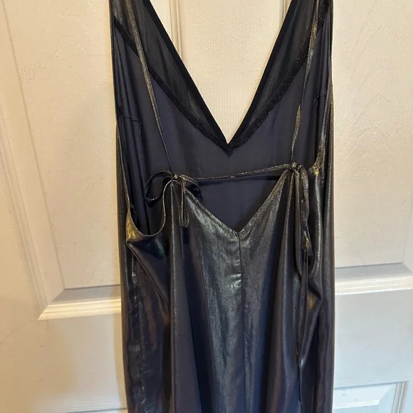 Free People Metallic Maxi Dress - Gold and Black - Picture 6 of 8